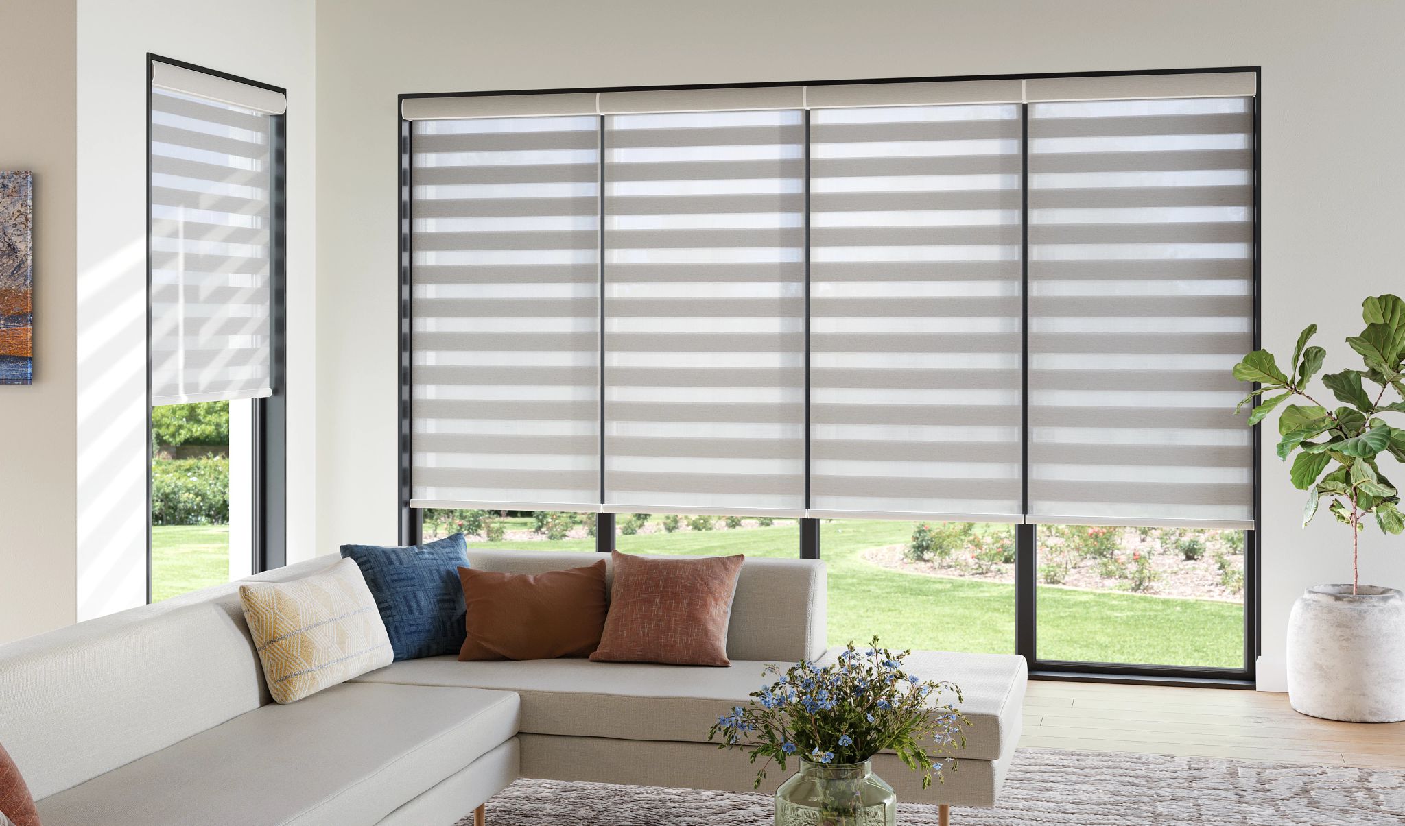 Motorized Banded Shades